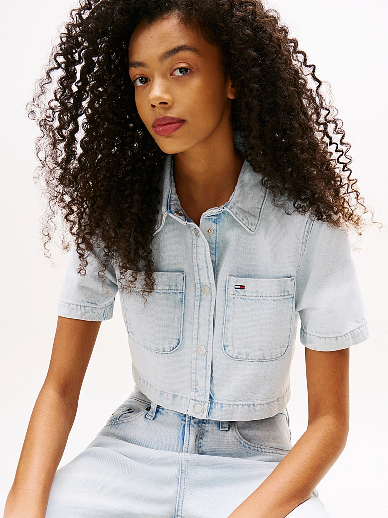 חולצה מכופתרת ג'ינס – תמונה 3